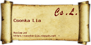 Csonka Lia névjegykártya